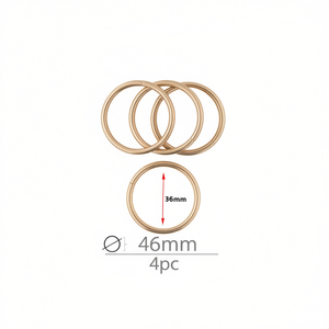 Fibbia in metallo ILAN 46mm 4 pezzi per la creazione di borse - Product Image 2