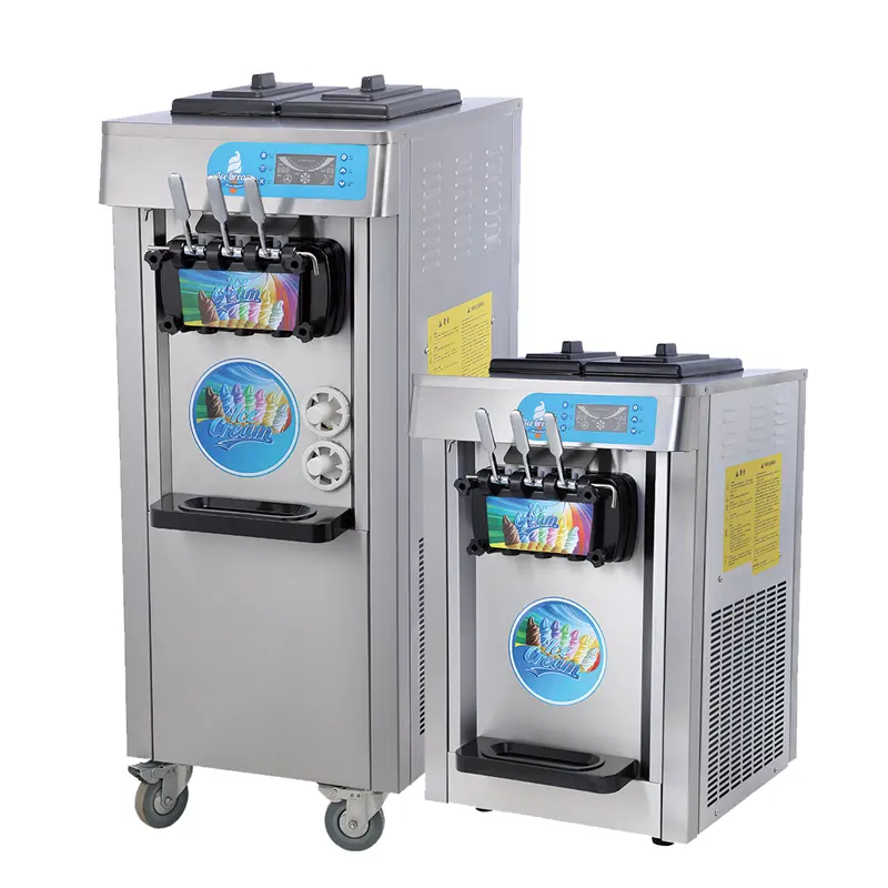 Machine à glace douces de service chinois, pour table commerciale, pour faire des glaces douces et sèches, avec 3 parfums