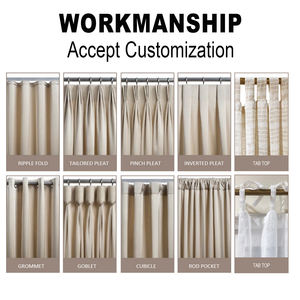 Cortinas y Cenefas de Tela Jacquard Floral de Poliéster Personalizadas para Decoración de Ventanas de Dormitorio, Cortinas de Tul Blanco Económicas para Sala de Estar - Product Image 6