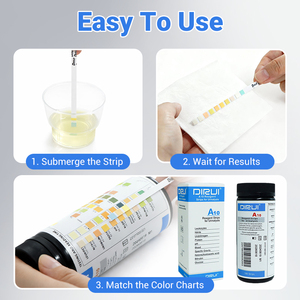 Bandelettes de test <span class=keywords><strong>urinaire</strong></span> Dirui A10 pour leucocytes/nitrites/urobilinogène/protéines/pH/sang/Sg/cétones/bilirubine/<span class=keywords><strong>glucose</strong></span> - Product Image 3