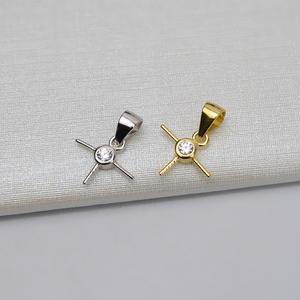 Colgante de Plata S925 con Diseño de Cabeza de Mickey, Accesorio de Joyería Personalizado para Mujer, Bandeja Vacía y Producto Semiterminado - Product Image 1