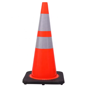 <span class=keywords><strong>CONE</strong></span> alto do TRÁFEGO do <span class=keywords><strong>PVC</strong></span> do <span class=keywords><strong>cone</strong></span> da segurança rodoviária da visibilidade com cones baixos pretos do tráfego do <span class=keywords><strong>PVC</strong></span> para a construção