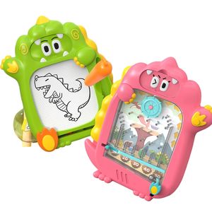 Tablet gambar kartun dinosaurus 2 in 1, papan gambar anak, Tablet menulis magnetik, permainan meja dua sisi dinosaurus untuk anak-anak - Product Image 1