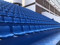 Chaises en plastique HDPE pour stade de football, terrain de sport, public - Century Star Sports certifiées BWF/ITF/FIBA, utilisation en extérieur/intérieur, garantie 5 ans