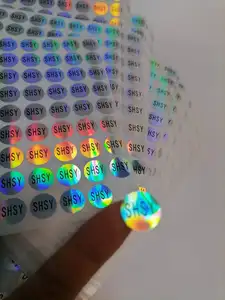 Easy Peel UV Resista Impressão Selo Holográfico vinil casca ovo segurança etiqueta adesivo