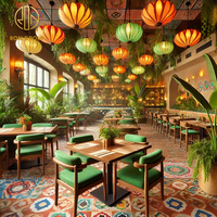 Ensemble de mobilier de restaurant commercial moderne et luxueux, table et chaises en bois massif durables pour hôtels, cafés et restaurants chinois
