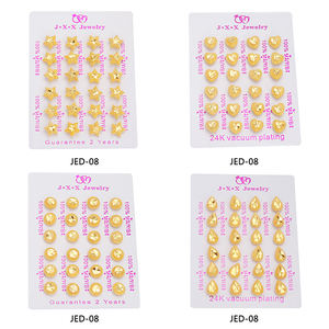 JXX JED-08-4 kelebek gözyaşı yıldız Mini saplama küpe takı seti - Product Image 1