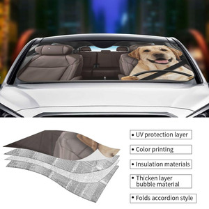 Parasole Personalizzato per Parabrezza con Foto di Animali Domestici, Divertente Parasole Anteriore per <span class=keywords><strong>Auto</strong></span> con Cane e Gatto, Pieghevole e Rinfrescante con Protezione dai Raggi UV per Automobile - Product Image 5