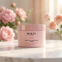 Crème hydratante pour le visage à la gélatine de collagène rose, collagène hydrolysé, acide hyaluronique, squalane végétal, anti-âge, éclaircissante