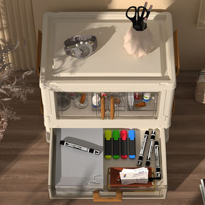 Armadietto da Scrivania Pieghevole Multistrato, Contenitore di <span class=keywords><strong>Plastica</strong></span> Rettangolare <span class=keywords><strong>per</strong></span> Organizzazione Domestica - Product Image 3