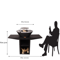 Nouvelle tendance : Réchaud de cuisson pliable d'extérieur à bois, barbecue durable avec plateau