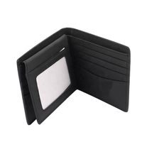 Dompet Panjang Serat Karbon Hitam, Tas Genggam, Logo Nama Kustom, Slot Kartu Banyak, Kapasitas Besar