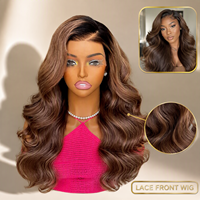 Perruques Lace Front 250% de densité en cheveux humains indiens bruts, entièrement tissées à la main, style Ruili, peuvent être teintes et permanentées pour femmes