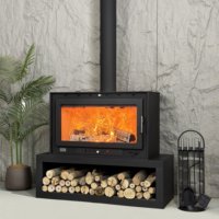 Poêle à bois en acier écologique sans fumée, haute efficacité thermique, chauffage intérieur pour hôtel, restaurant, villa, maison de vacances