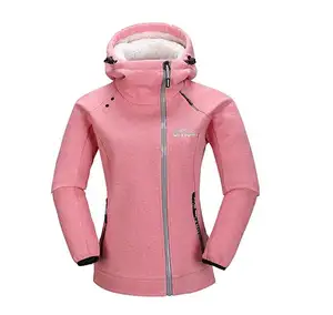 आउटडोर आकस्मिक खेल कस्टम देवियों windbreaker नरम गरम softshell शेरपा स्वेटर fullzip हूडि ऊन जैकेट महिलाओं के लिए