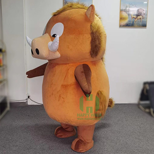 Costume de mascotte de <span class=keywords><strong>sanglier</strong></span> adulte gonflable personnalisé de haute qualité, 2m 2.6m, design en fourrure, costume de cochon de dessin animé pour l'extérieur - Product Image 6