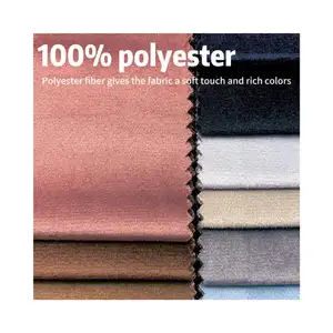 100% Polyester peluche velours canapé tissu tissu d'ameublement pour canapé maison déco tissu