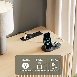 Toma de corriente de 6 cajones, cómoda estriada, cajones anchos de madera, <span class=keywords><strong>diseño</strong></span> de perfil curvo, AMPLITUD para armarios de TV y sala de estar - Product Image 3