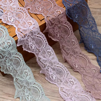 Tissu de garniture en guipure pour robe de mariée Zeal pour femme, dentelle française élastique avec motif de bordure en Spandex et Nylon