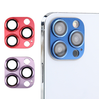 Protection d'écran en verre trempé pour appareil photo de téléphone portable en métal pour Iphone12 13 14 Pro Max