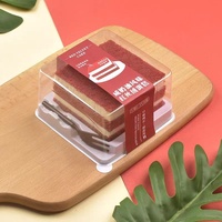 Fabricant d'usine transparent personnalisé clair carré conteneur à gâteau boîte d'emballage de gâteau en plastique