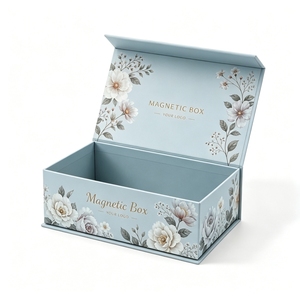 Boîte cadeau magnétique de style livre haut de gamme avec impression de logo personnalisé, emballage rigide en papier de luxe pour les marques de cosmétiques, de vêtements et de cadeaux - Product Image 1