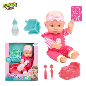 Poupée Reborn en vinyle/PVC de 12 pouces, modè<span class=keywords><strong>le</strong></span> de jouet interactif avec assiette, biberon et jouet de toilette pour unisexe - Product Image 1