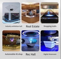 2.5M 3D Modèle Pyramide Holographique Table De Sable Vitrine Démonstration D'objets Réels Pour Une Utilisation En Intérieur OEM Société Immobilière