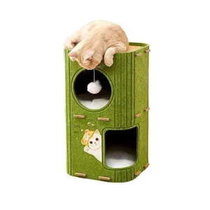 Tiragraffi per Gatti in Plastica con Design a Strati Multipli a Forma di Albero, Adatto a Tutte le Stagioni, per Più Gatti - Product Image 3