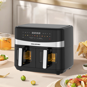 Oil-Free & Smokeless Electric Air <b>Fryer</b> Non-Stick Visible Window Dual <b>Basket</b> Newest Dual Zone Air <b>Fryer</b> Two Pots Visual Drawer - Product Image 2