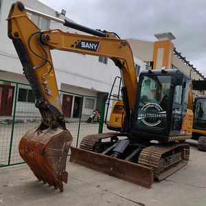Excavadora de cadenas SANY SY75C usada, con motor Isuzu, para dragado de tierras agrícolas e irrigación. Descuento por pedidos al por mayor, envío rápido. - Product Image 1