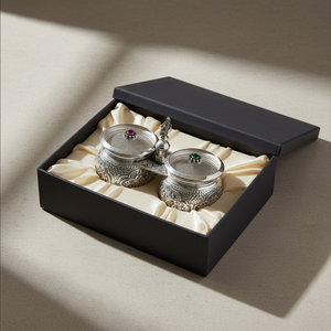 Ensemble de bouteilles et de bocaux de rangement en argent sterling 925, fabriqués à la main, traditionnels, écologiques, portables, cadeau d'affaires - Product Image 3