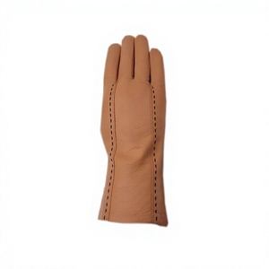 Guantes de Cuero hasta la Muñeca, Forrados de Piel, Térmicos, Cálidos, con Pantalla Táctil, Ecológicos, para Uso Diario en las Cuatro Estaciones, Color Marrón Invernal - Product Image 5