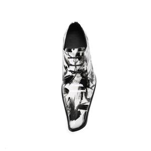 NA336 New Fashion Men's Trend Pointed Toe Casual Flats Men Wedding Shoes Male Japanned Leather Shoes <strong>Black</strong> <strong>White</strong> <strong>Brogue</strong> Formal - Product Image 6