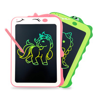 Nouvelle tablette d'écriture LCD transfrontalière de 85/10 pouces, style graffiti, licorne et dinosaure colorés, pour enfants, modèle H013