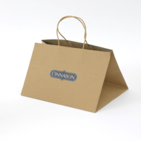 Sacs en papier kraft biodégradables à faire soi-même, fabricant d'usine, pour emballage du pain, des gâteaux et du café, 50 pièces
