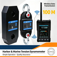 Dynamomètre numérique sans fil avec transmission à distance de 100 m et récepteur portable pour la surveillance des charges de levage de grue