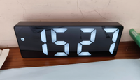 Jam Alarm Digital LED Quartz JOUYI Laris Manis Desain Modern Bahan Plastik untuk Ruang Tamu, Kamar Tidur, dan Kantor