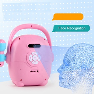 Machine de karaoké jouet pour enfants avec reconnaissance faciale, connexion téléphonique et microphone sans fil, haut-parleur portable, jukebox jouet - Product Image 4