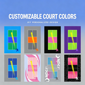 Baldosas de PVC Antideslizantes con Absorción de Impactos, Ecológicas, para Interiores y Exteriores, Gimnasio, Pickleball, Azul, Rosa, Gris, Morado, Verde Azulado, Claro - Product Image 4