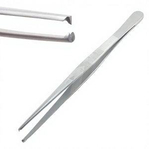 Pinces à tissus chirurgicales droites 6 po (15,24 cm) à dents de rat 1x2, en acier inoxydable de qualité supérieure, instruments médicaux manuels - Product Image 1