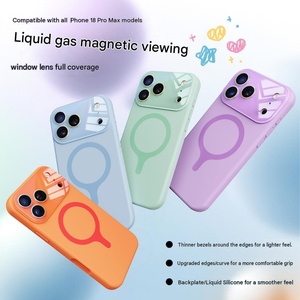 New Liquid Silicone Magnetic Phone Case for iPhone 17 13 14 15 16 Pro Max With AI Camera Touch Button Lens <b>Film</b> Shockproof Cover - Product Image 2