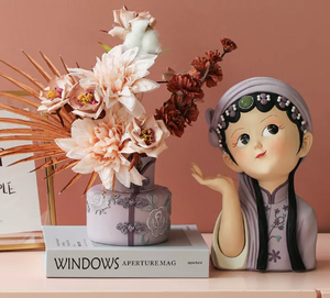 Escultura de Resina Pintada a Mano de Niña de la Ópera de Pekín, Estilo Chino, Tendencia Nacional, Arte, Regalo, Decoración para el Hogar - Product Image 4