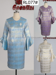 Luxury Formal Blue Knee Length Solid Button Painted Two-piece Plus <b>Size</b> Women's Dress Suit for Church Occasion - Product Image 3
