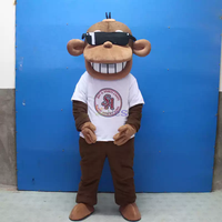 Costume de mascotte de gorille adulte personnalisé, costume de mascotte de singe de dessin animé, costume de mascotte King Kong pour spectacle événementiel en bar