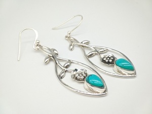 Pendientes Hechos a Mano con Turquesa Natural, Plata de Ley 925, Joyería para Mujer, Venta al por Mayor, Estilo Boho Étnico, Pendientes Colgantes de Diseño - Product Image 4