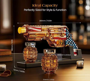 Decantador de whisky con forma de pistola de 380 ml con 2 vasos en forma de granada, dispensador de <span class=keywords><strong>licor</strong></span> novedoso para bar, hogar, fiestas, regalo - Product Image 3