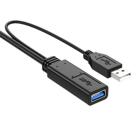 Premium 10M/20M/25M/30M USB 2.0/3.0 câble d'extension connecteurs métalliques nickelés Durable M F USB imprimantes Scanners tresse