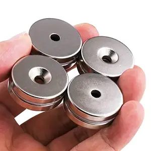 Professional NdFeB Permanent Countersunk Hole Magnet And Self Tapering Stainless Screw Ideal Pot Magnet