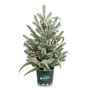 Co-Arts Indoor Plush Snow Flock Table Top Christmas <b>Tree</b> - Product Image 1